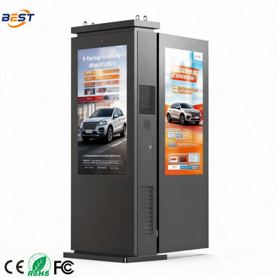 Double-sided Outdoor LCD Digital Signage with 10-Point Capacitive Touch and 2*5W Speaker for Interactive Displays