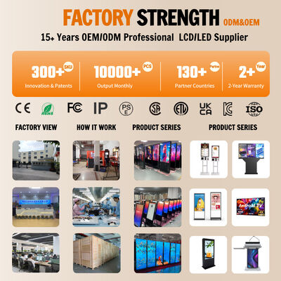 Smart Desktop Digital Signage Display with Touch Screen & Face Recognition Camera