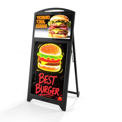 21.5 Inch Android Floor Standing Digital Signage with LED Writing Board Indoor Advertising Display