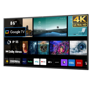 Waterproof Outdoor TV with Google TV and 1500-3000nits Sunlight Readable Screen IP55/IP66 Rated