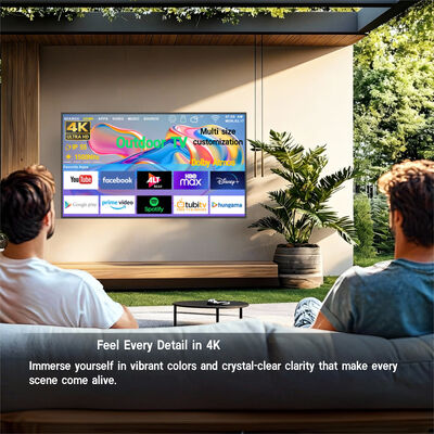 IP55/IP66 Waterproof Outdoor TV with 4K Ultra HD Resolution and 1500-3000nits High Brightness for Commercial Display