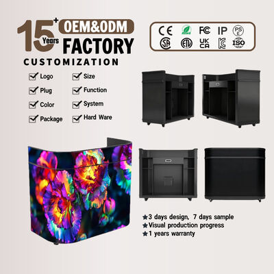 P1.8 GOB Indoor Front Desk LED Display SMD1212 Plug and Play Mobile Wheels