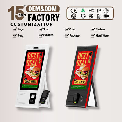 Touchscreen Self Order Kiosk Countertop Or Freestanding Interactive Solution Streamlining Restaurant Ordering Processes