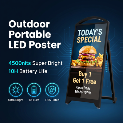 P2.5 Outdoor LED Mobile Display | High-Brightness 4500nit Battery-Powered Sign