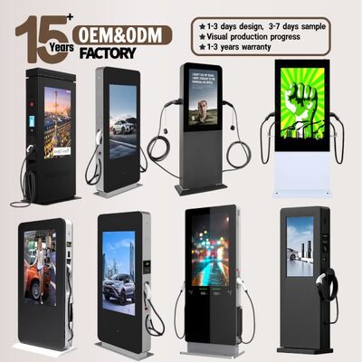 55" Outdoor Charging Station Display | 2000nit High Brightness IP55 Custom
