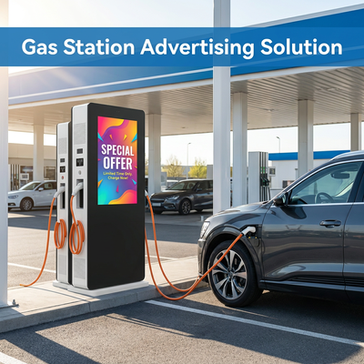 55" Outdoor Charging Station Display | 2000nit High Brightness IP55 Custom