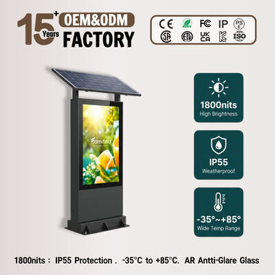 Solar Powered LED Advertising Display | 1500-2000nit Sunlight Readable