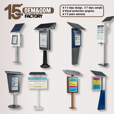 31.2 inch Solar-Powered Dual-Color E-Paper Display for Off-Grid Outdoor Digital Signage
