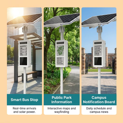 31.2 inch Solar-Powered Dual-Color E-Paper Display for Off-Grid Outdoor Digital Signage
