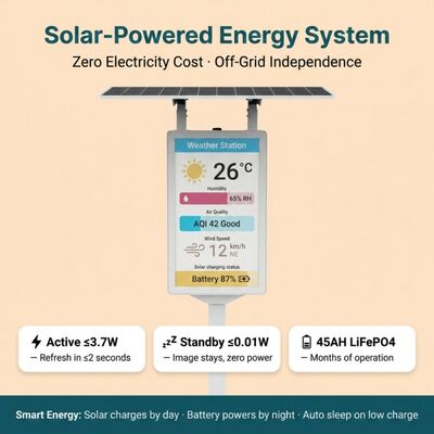 31.5 Inch CMYKW E-Paper Display with IP65 Protection for Outdoor Solar Signage