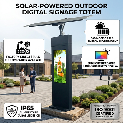 Solar Tracking Digital Signage | Auto Sun-Tracking | IP65 | Off-Grid