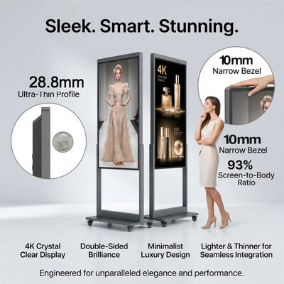 Ultra-Thin 28.8mm Double-Sided Digital Display with 178° Viewing Angle and 3500 Nits Brightness