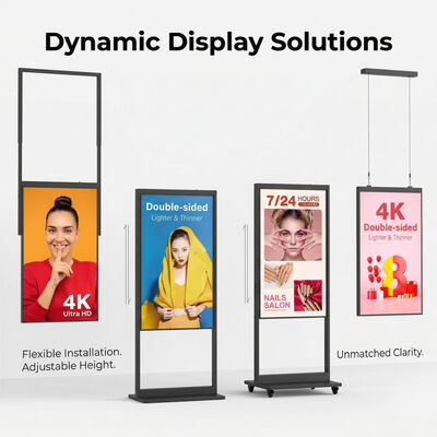 High Brightness Dual-Side Display | 28.8mm Thin | 178° Viewing Angle