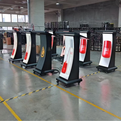 High Brightness 450-650nit GOB Curved LED Lectern Display 3840Hz 12-16Bit Grayscale Wireless Smart Control