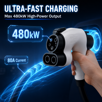 19.2kW AC Level 2 EV Charger SAE J1772 Outdoor LCD Advertising Display OCPP 1.6J 80A US Standard