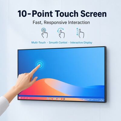 43 49 55 65 75 Inch Wall Mounted Light Box Screen 4K Android Advertising Display 2000 Nits