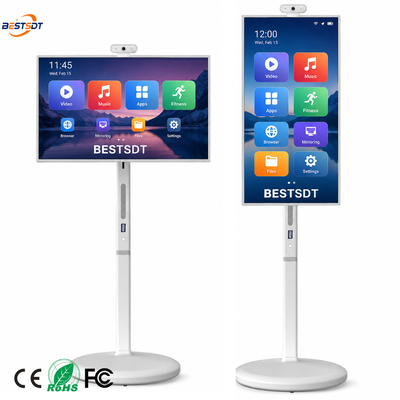32 Inch Android 13 Battery Powered Mobile Smart Screen Touch Digital Signage 4K IPS 8GB 128GB
