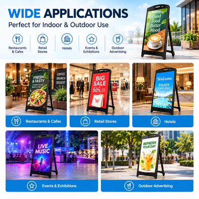 4500nits High Brightness Outdoor LED Poster Display IP65 Sunlight Readable Digital Sign