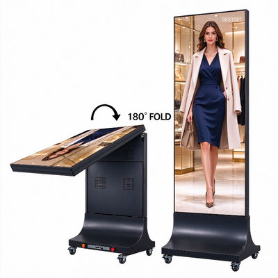 Portable Outdoor LED Poster Display 640x1920mm P2.0 Battery Powered Mobile Advertising Stand