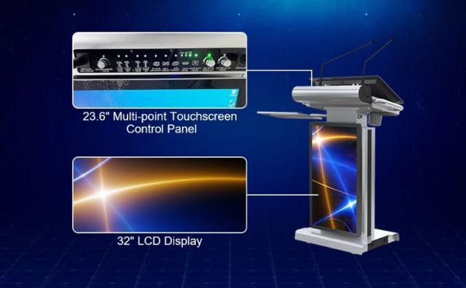 Electric Digital Podium with 150mm Lift & Smart Screen